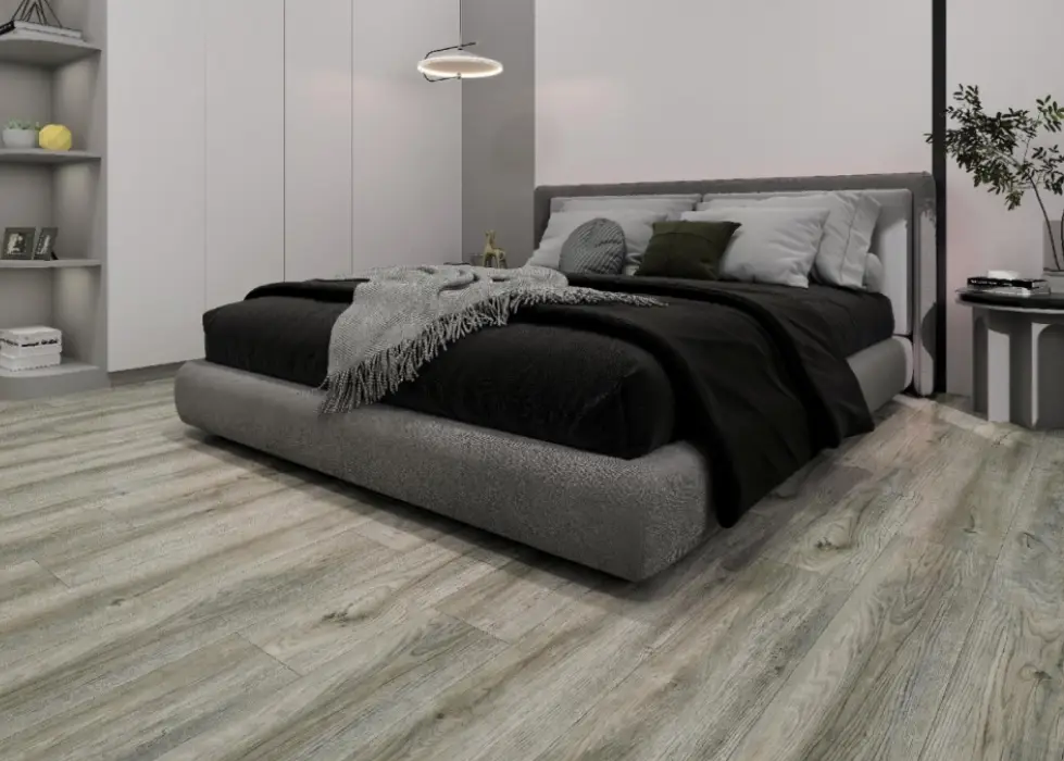 Discover the sturdiness and beauty of 9mm NAF Aqua Platinum flooring
